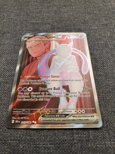 Pokémon TCG Team Rocket's Mewtwo ex SV10: Destined Rivals #213/182 Full Art Eng - Picture 4 of 8
