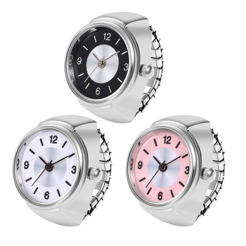 Unisex Finger Watch Ring Round Simple Dial Ring Watches Creative Clock Ring New