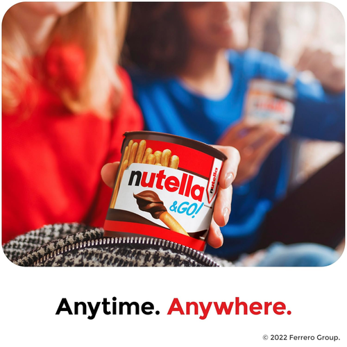 Nutella & GO! 4 Pack, Hazelnut and Cocoa Spread with Breadsticks, Snack Cups, 1. - Picture 4 of 7