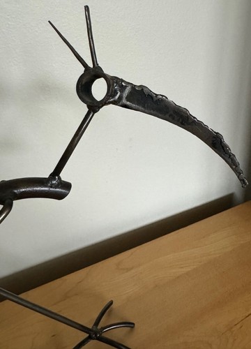 Vintage Metal Bird Stork Sculpture Modern Art Object SHOEmaker Mid Century MCM - Picture 4 of 13