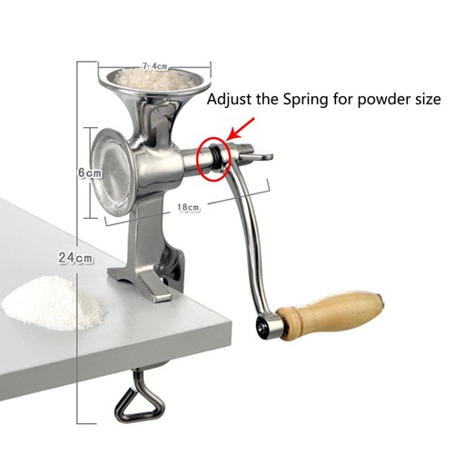 Hand Crank Grain Mill Manual Grain Grinder for Grinding Nut Wheat Beans Use - Picture 4 of 8