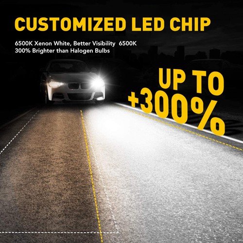 AUXITO 9005 HB3 LED Headlight Bulbs High Low Beam Super Bright White ERROR FREE - Picture 2 of 12