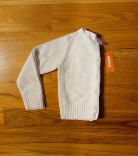 Gymboree Girls Medium 7-8 Cardigan Sweater White Knit Button Up Red Corsage NWT - Picture 6 of 18