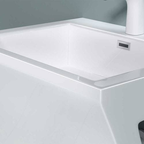 Bathroom Wash Basin Sink Stone Freestanding Pedestal 7 Shape Floor Stand 820mm - Picture 8 of 9
