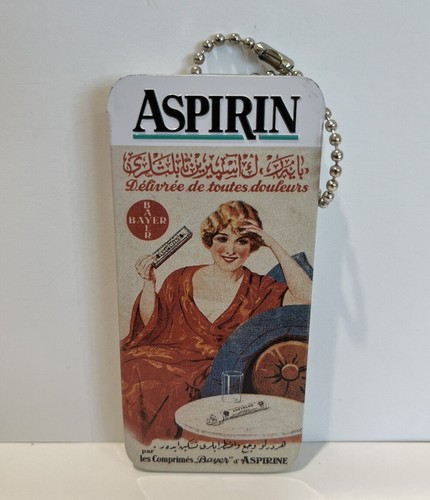 Bayer Aspirin Slide-Type Can Case Pill Case Key Holder Small Item Holder