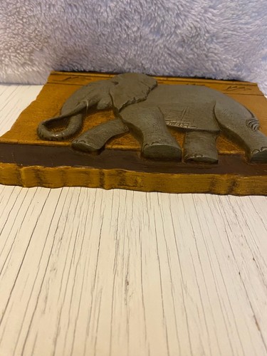 Vintage Home Interior Elephant Wall Plaque, Carrollton, TX, GIA Inc. - Picture 7 of 8