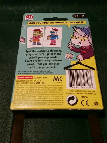 Common Threads Family Card Matching Game - Ages 7+ Mattel 2-8 Players 2019 NEW - Picture 6 of 6