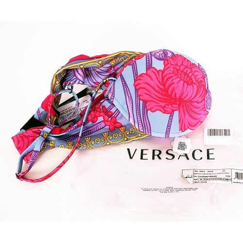 Versace Womens Acid Bouquet Printed Molded Bikini Top - Picture 19 of 20