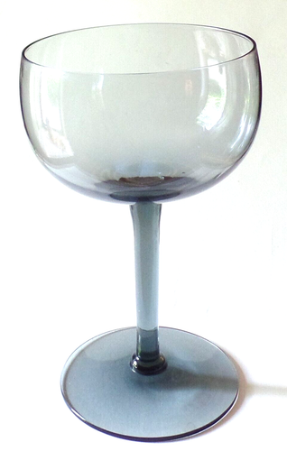Vintage Tall Clear Light Purple-Hue Stemmed Wine Glass