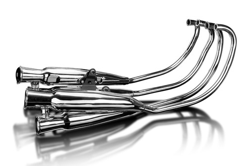 CB500 Four 1971 1973 CB550 Four Honda 1974-76 Complete Chrome Exhaust System - Picture 2 of 10