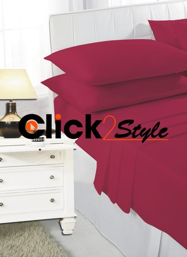 T180 Percale Single 4 Fuß Double King Super King Size Passform Bettwäsche oder Kissenhülle - Bild 27 von 31