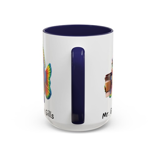 Tazza ceramica accentata Mr Grumpy Gills lavabile per microonde e lavastoviglie 2 lati - Foto 34 di 49