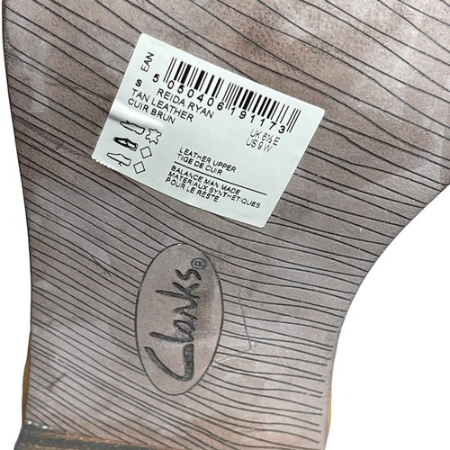 Clarks Reida Ryan hellbraune Damen-Ledersandalen Größe 9W - Bild 14 von 15