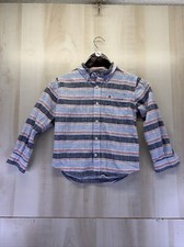 Tommy Hilfiger Boys Weathered Wash Cotton Button Down Shirt Size 6-