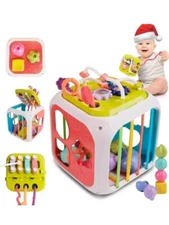 7 in 1 Baby Toys 6 to 12 Months Activity Cube Montessori Toys for 1 