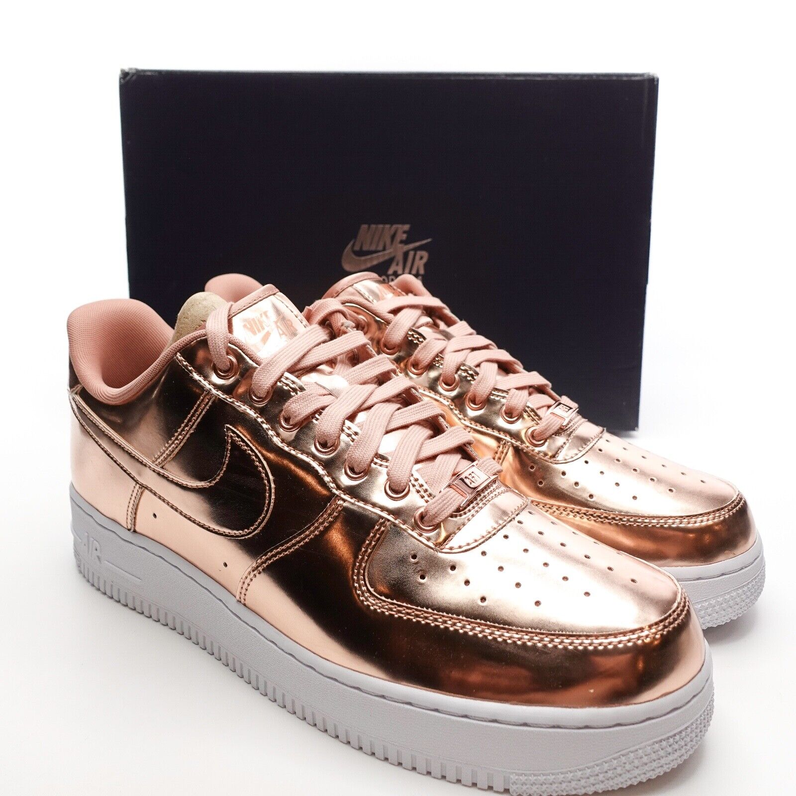 rose gold nike air force ones