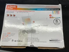CLOUDY BAY 6 Pack 4" 5 CCT Ultra Thin Tunable LED RECESSED LIGHT CR190 Vivid LED