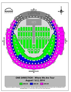 Rogers Centre Seating Chart One Direction