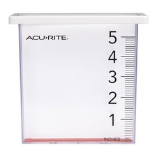 AcuRite Waterfall Rain Gauge with 5-inch Rainfall Capacity (00858W), Clear