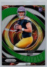 2024 Panini Prizm #7 J.J. McCarthy Portals Green Prizm