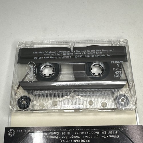 Iron Maiden Killers Cassette Tape 1981 Capitol Records Heavy Metal Untested - Picture 4 of 4
