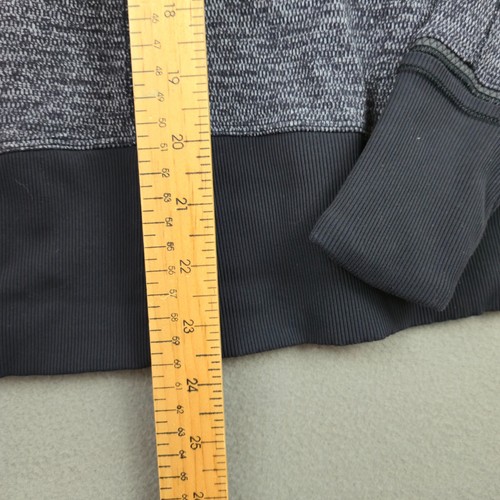 Chaqueta Pullover Lululemon Mujer Redondeada 1/2 Cremallera Talla 2 Gris Negro Elastizada - Imagen 4 de 6