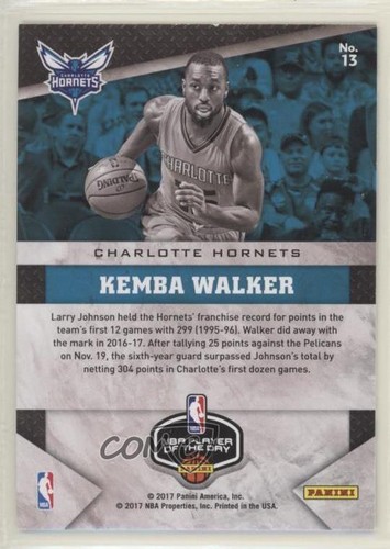 2017 Panini Player of the Day Kemba Walker #13 - Picture 2 of 3