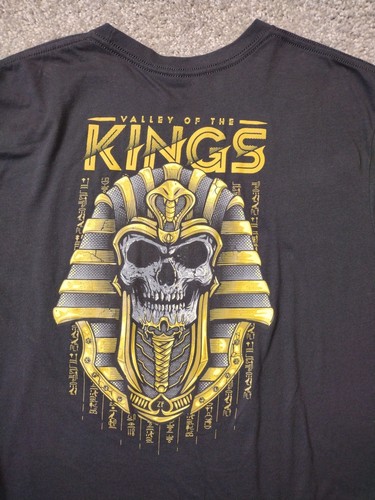 Zero Foxtrot Exclusive T shirt Size Large Black W Gold SKULL Valley of the KINGS - Picture 6 of 10
