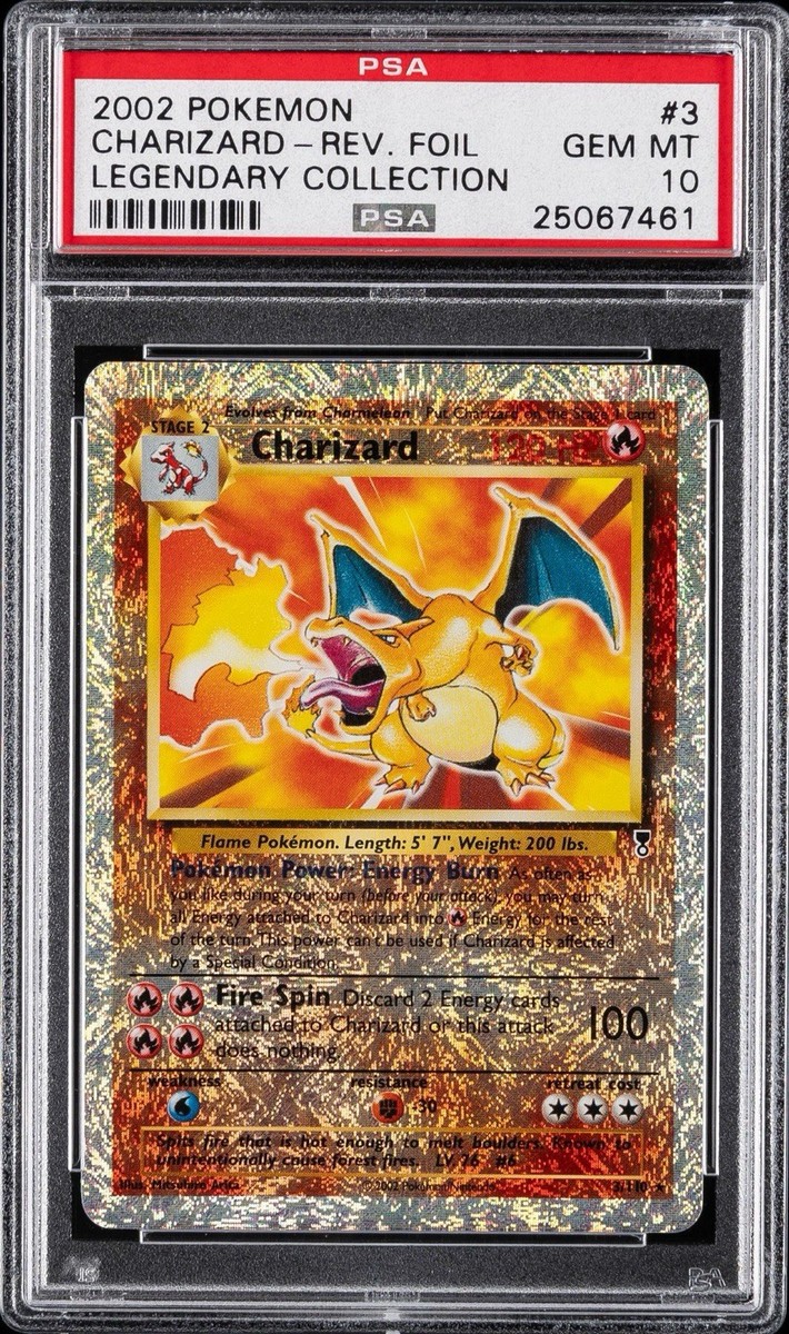 2002 Pokemon Legendary Charizard Reverse Foil Holo Card #3