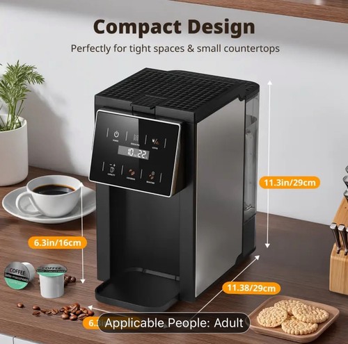 Grind & Brew Coffee Maker 4 In 1 Single Serve Coffee Machine5 Grind Level 6-14oz - Picture 4 of 11