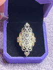 Gorgeous Vintage 925 Sterling Silver Filigree Ring No Stone Women’s Size 9