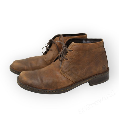 Herren 10 Geboren Harrison Chukka Stiefel Leder Knöchel Handarbeit Komfort Kostenloser Versand - Bild 4 von 13