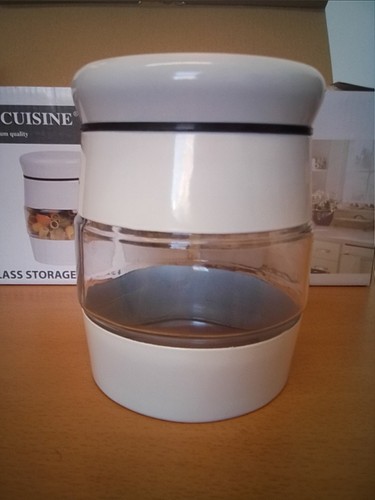 Royal Cuisine Weiß 3tlg Glas Aufbewahrungsset ❤️ CHARITY - Bild 2 von 2