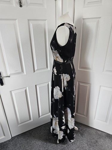 PHASE EIGHT PRIMA ROSA MAXIKLEID SCHWARZ BUNT CHIFFON 50ER JAHRE AUSGESTELLT 12 - Bild 2 von 16