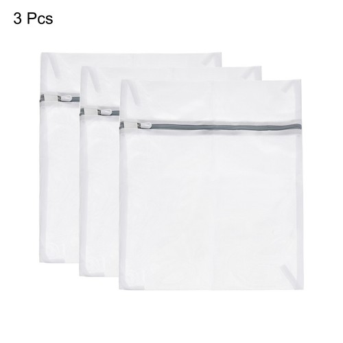 3Stk Netz Wäschetaschen 23.6"x23.6" Netz Waschbeutel Fein Netz Organisieren Grau - Bild 3 von 7