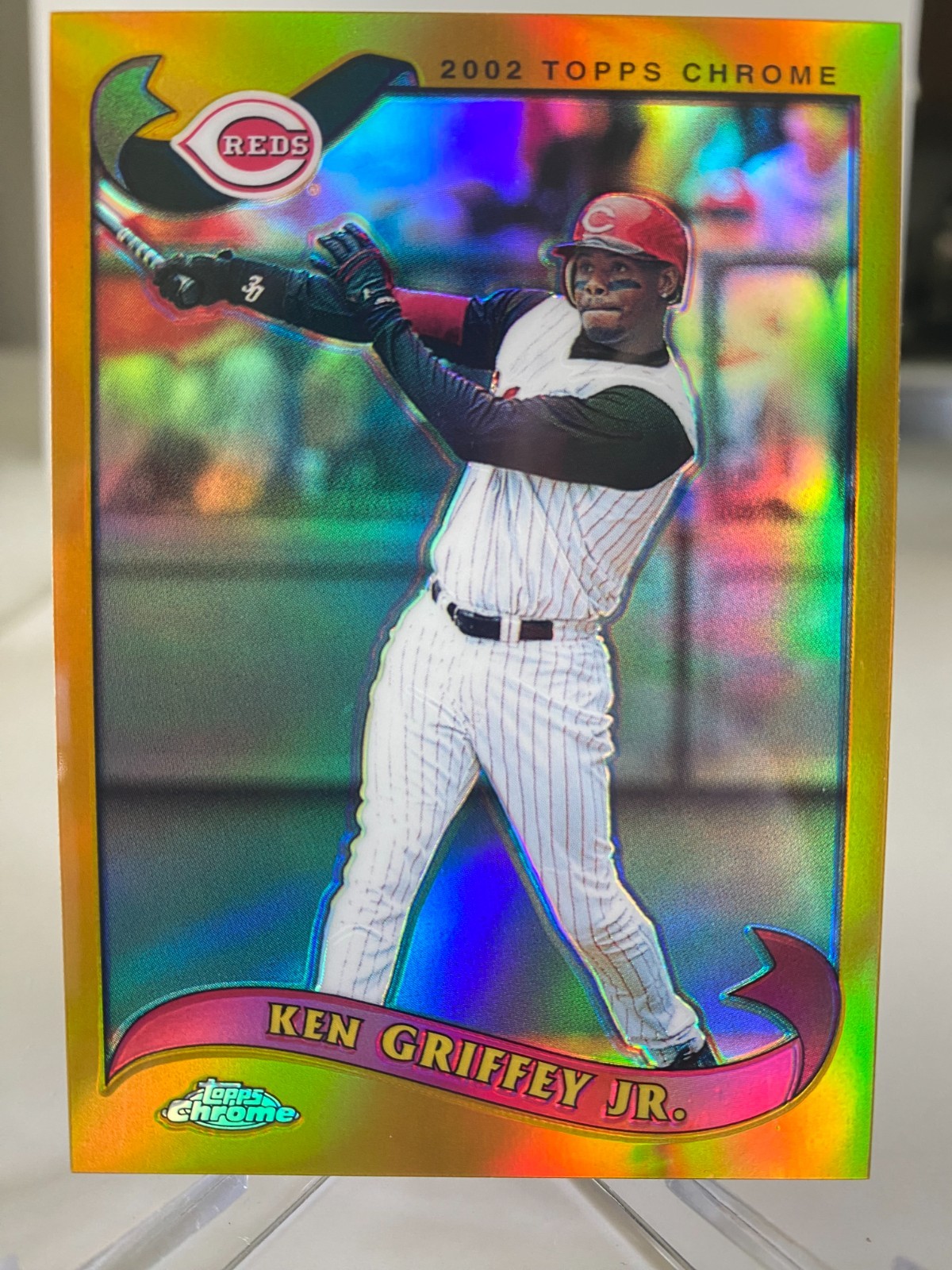 2002 Topps Chrome - Ken Griffey Jr #550 Gold Refractor