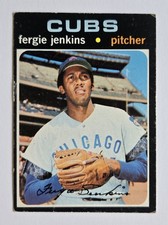 1971 Topps #280 Fergie Jenkins - Hall of Fame - Chicago Cubs - VG