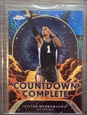Victor Wembanyama #CC-1 2025 Topps Chrome Countdown Complete Blue Refractor SSP