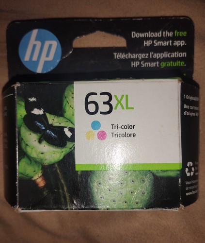 HP 63XL High Yield Tri-color Ink Cartridge Sealed Unopened **Damaged Box***
