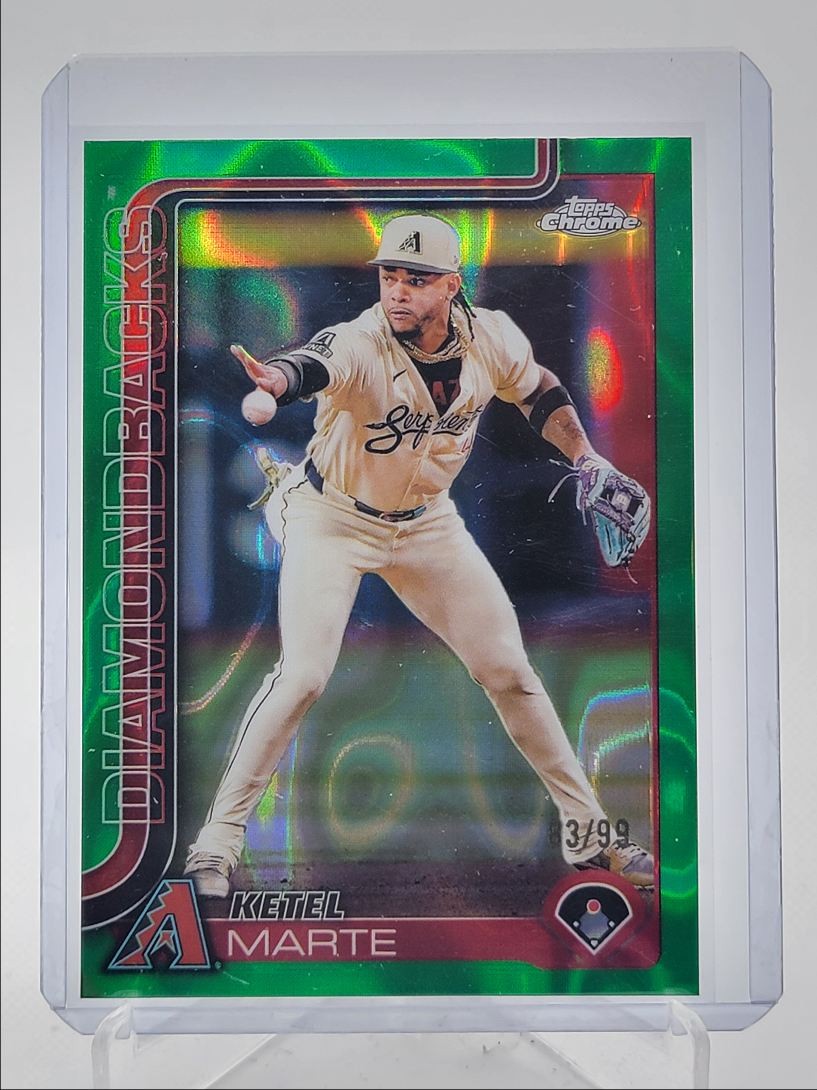 KETEL MARTE 2025 TOPPS CHROME GREEN LAVA REFRACTOR DBACKS /99 Q1814