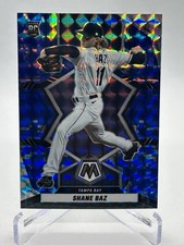 2022 Panini Mosaic - Rookies Shane Baz #247 Blue Camo Mosaic Prizm (RC)
