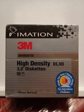Brand New 3M High Density DS HD 3.5" Diskettes Box of 10 Floppy Disks Sealed