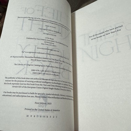 THIEF OF NIGHT by Holly Black Charlatan Duology ARC Galley Uncorrected Proof - Picture 8 of 8