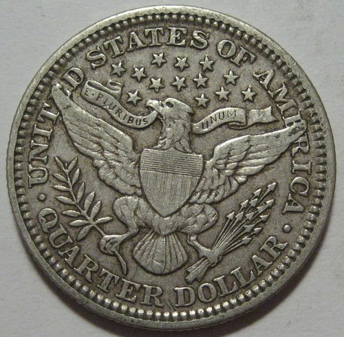 = 1903 VF/XF BARBER Quarter, Nice Original Problem Free Coin, FREE Shipping - Picture 2 of 2