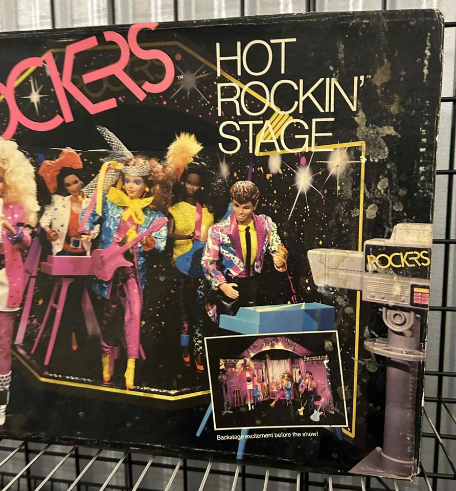Vintage! 1985 Barbie and the Rockers Hot Rockin Stage Playset Novo MISB - Imagem 2 de 4