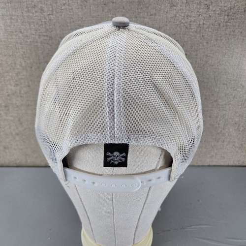 Sombrero de Pesca Calcuta Gris/Azul Malla Estilo Camionero Snapback Bordado Logo Gorra - Imagen 4 de 11