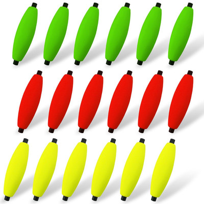 Narcissus Fishing Bobbers Floats for S-1 1/2'', 18pcs(Red+Yellow+Green)