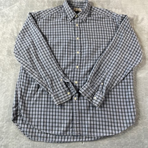 J Crew Shirt Mens Large Plaid Casual Preppy Office Oarsmen Cotton Long Sleeve - Picture 1 of 10