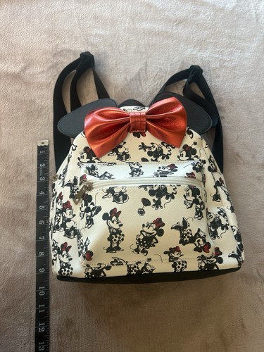 Disney Minnie Mouse Print Mini Backpack with Bow - Picture 4 of 8