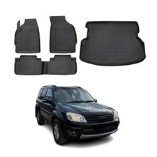 2008-2012 Ford Escape Floor Mats Cargo Liner Full Set All Weather Black 2008-2012 Ford Escape Floor Mats Cargo Liner Full Set All Weather Black
